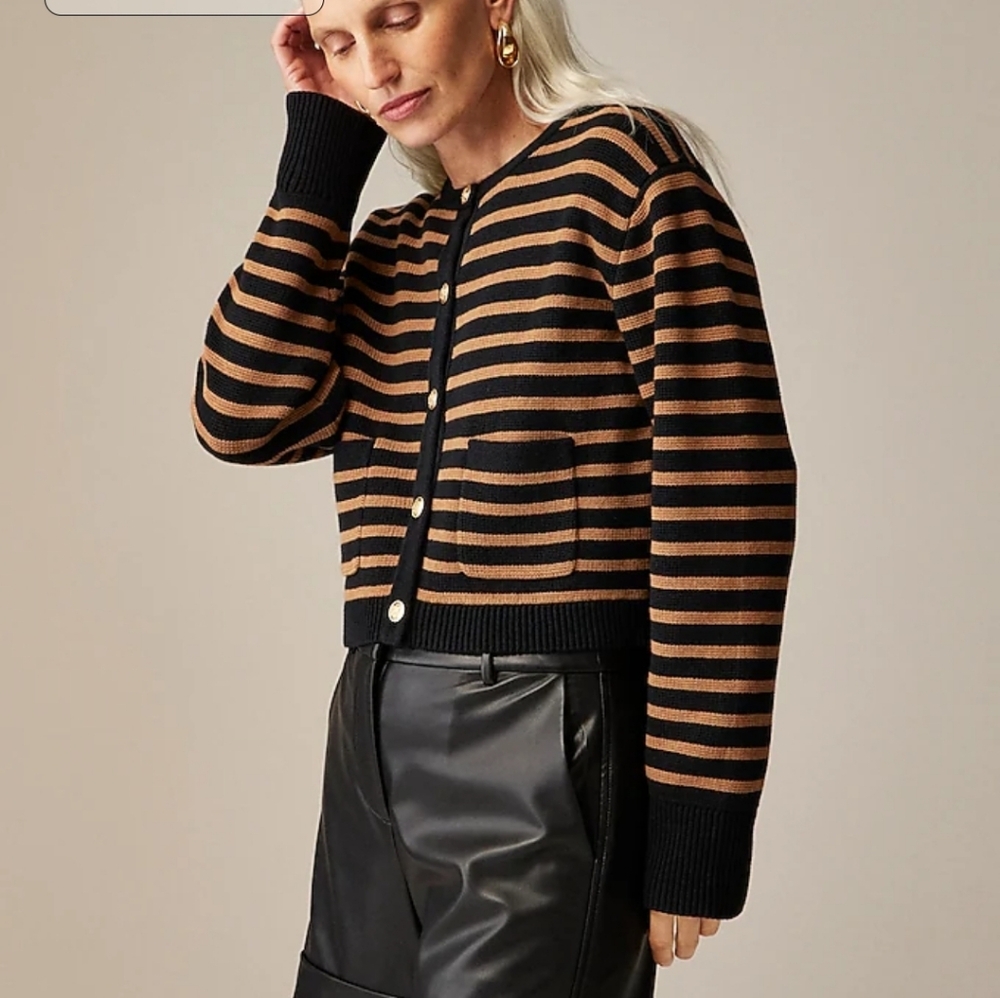 J. Crew Emilie Sweater Lady Jacket Size Medium - Picture 2 of 4